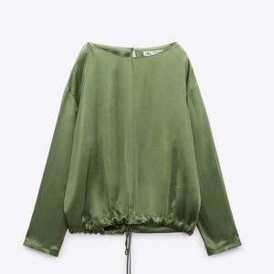 Zara Fluid Satin Effect Top